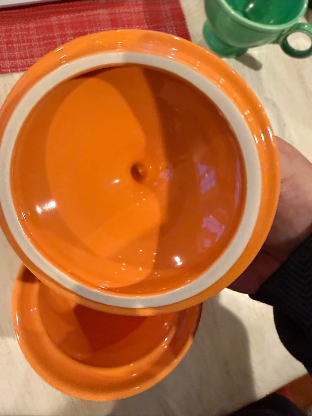 Fiesta Tangerine Sugar / Small Canister with Lid